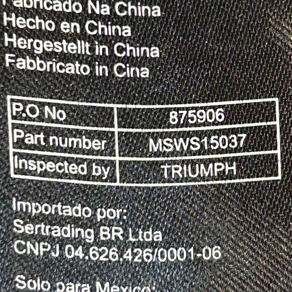 Triumph Motorcycles Performance Zip Hoodie Adult S Gray Black Cotton MSWS15037 - Picture 9 of 13